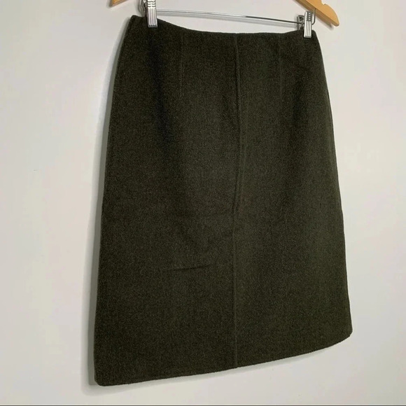 Ralph Lauren Wool/Angora/Cashmere Gray Wrap Skirt Size 8 - Picture 5 of 9